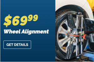 wheel alignment coupon for a $69.99 alignment service