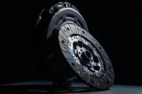 brake rotors against black background